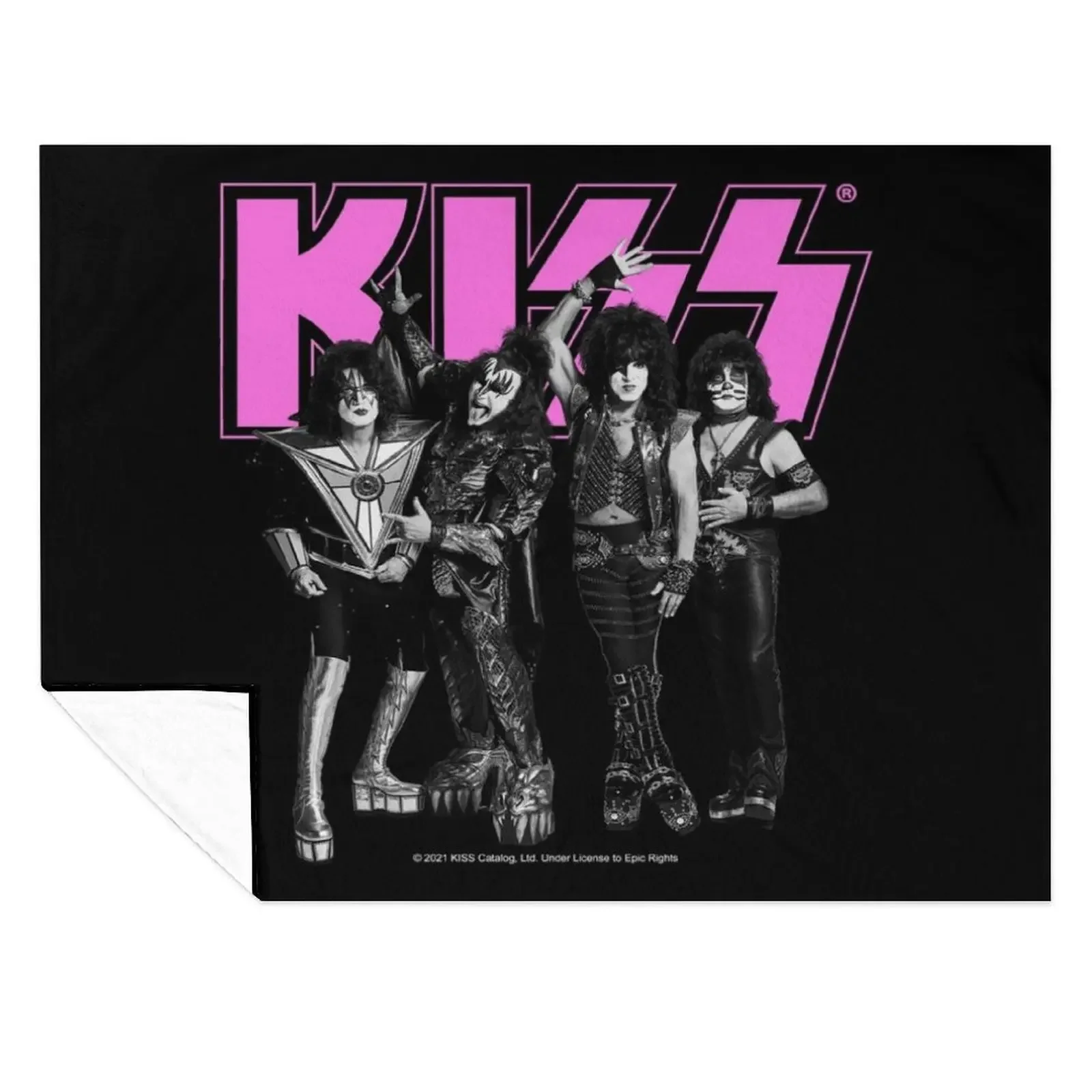 

KISS  The Band - Pink, Black and White Version Throw Blanket Retros Giant Sofa Summer Sofas Blankets