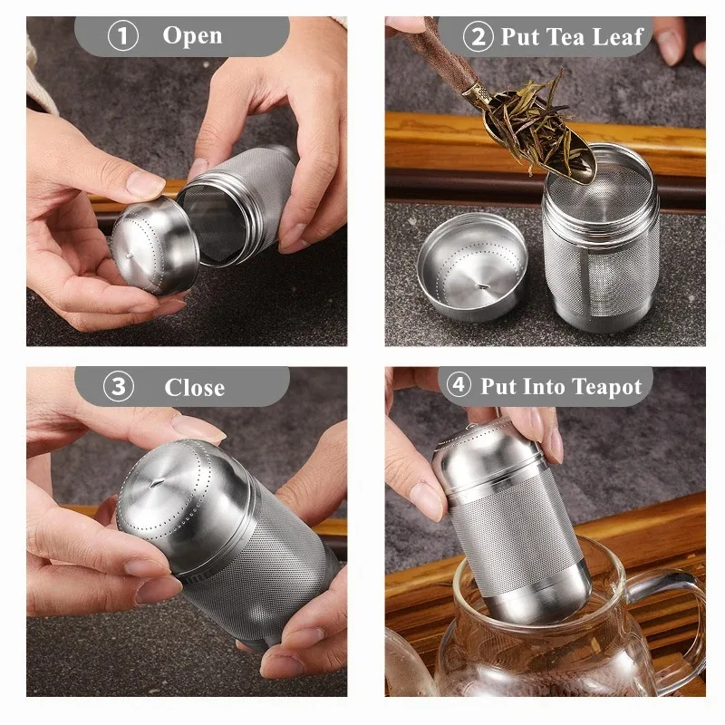 Stainless Steel Tea Infuser Tea Leaves Spice Seasoning Ball Strainer Teapot Fine Mesh Coffee Filter Teaware Kitchen Accessories