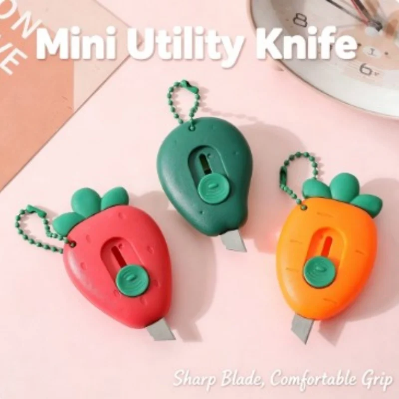 1pcs Utility Knife In The Shape Of Mini Fruit Designed To Be Hung For Unpacking Paper Cuttings Envelope Wrapping Tool