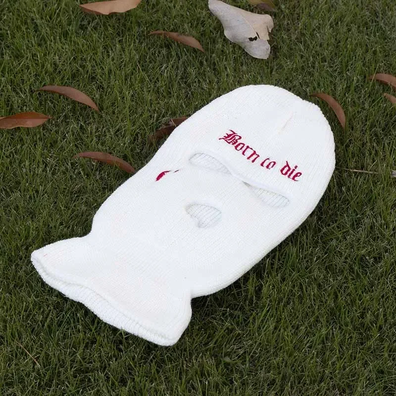 التطريز بالاكلافا 3 حفرة قناع الوجه الكامل الجيش التكتيكي قناع التزلج الشتاء قبعة هالوين حفلة بالاكلافا الدراجات التحوط قبعة