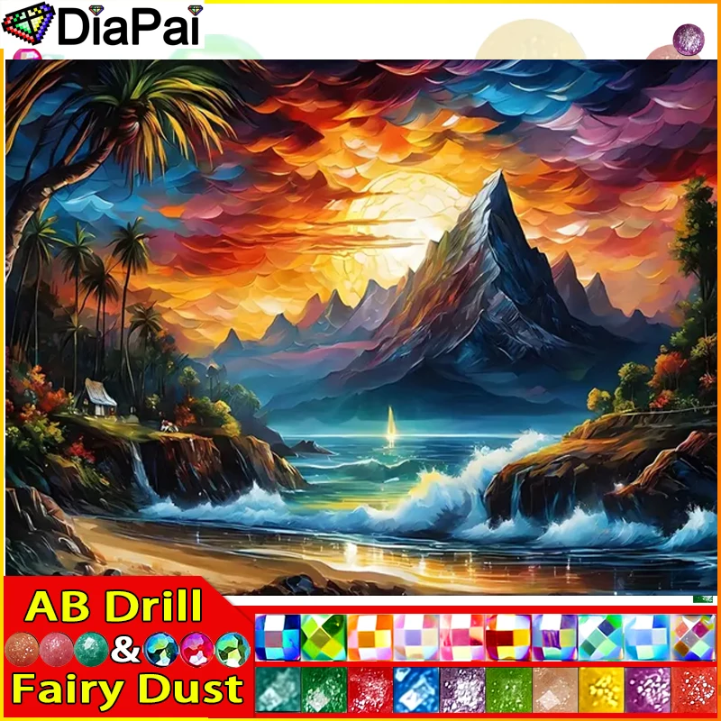 DIAPAI Fairy Dust AB 5D Diamond Embroidery Needlework Kit 