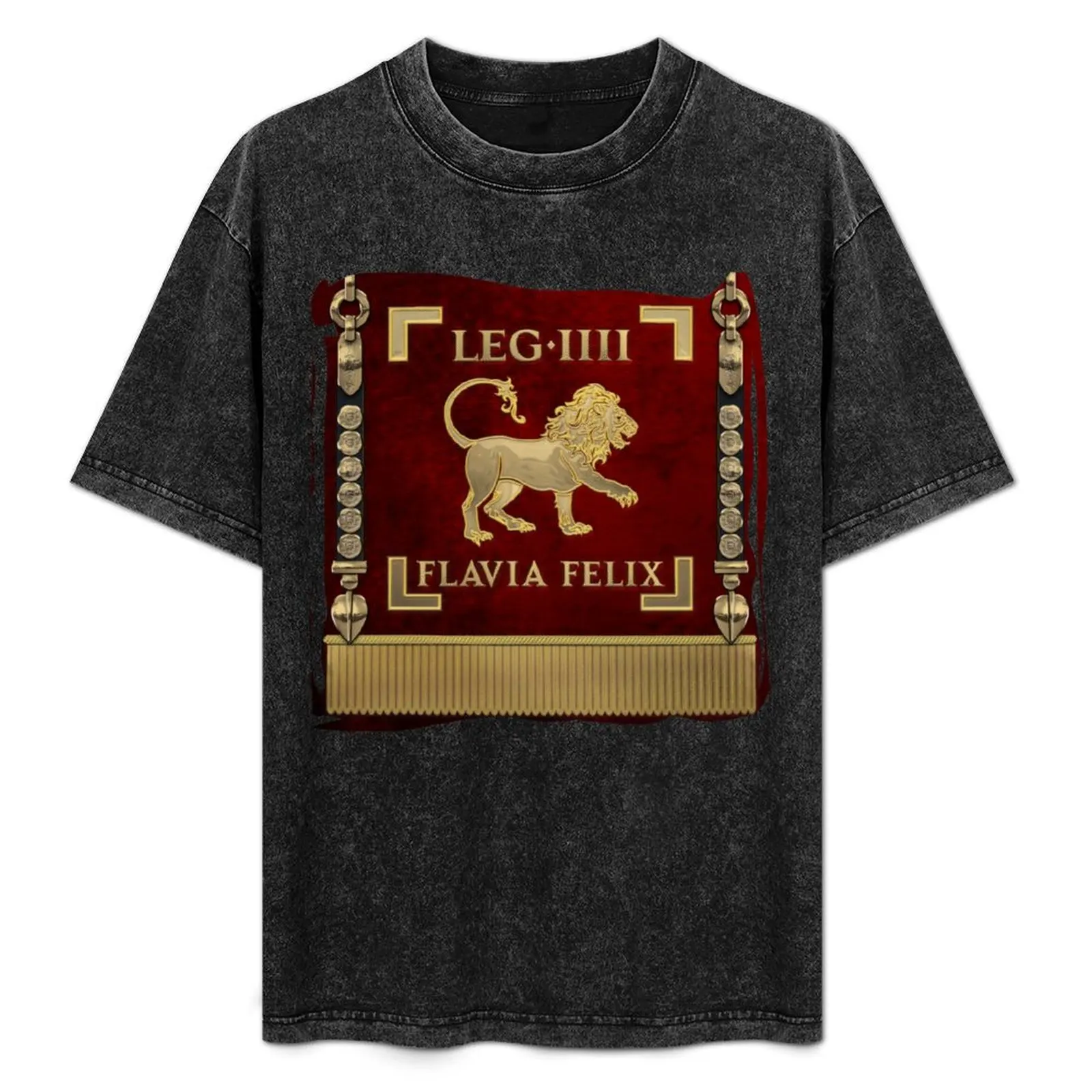 

Standard of the Lucky Flavian Fourth Legion - Vexillum of Legio IV Flavia Felix T-Shirt quick-drying cotton t shirt men