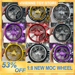 CADA 1:8 Wheel Hub Building Blocks Accessories Black Golden Silver Plating Hub Compatible MOC Huayra Car 42083 42115 42056 Gifts