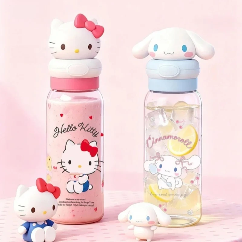 X&W Sanrio 550ml Cartoon My Melody Cup Portable Outdoor Sports/Travel Bottle with  Doll Lid BPA Free Juice/Milk Tea Beverage Cup