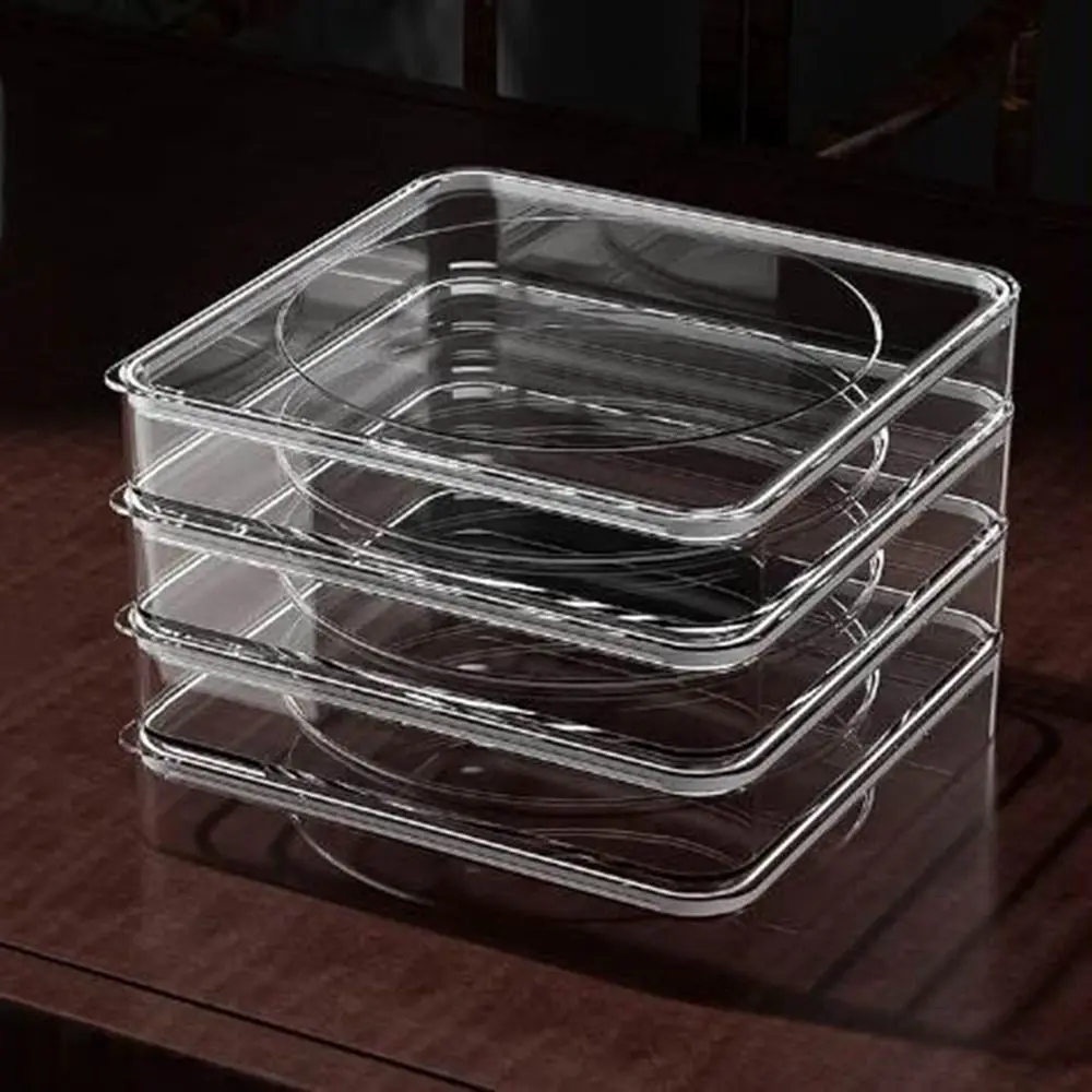 Plastic Tea Cake Case Transparent Dustproof Tea Bag Organizer Moisture-proof Insectproof Nut Snacks Storage Boxes for Home