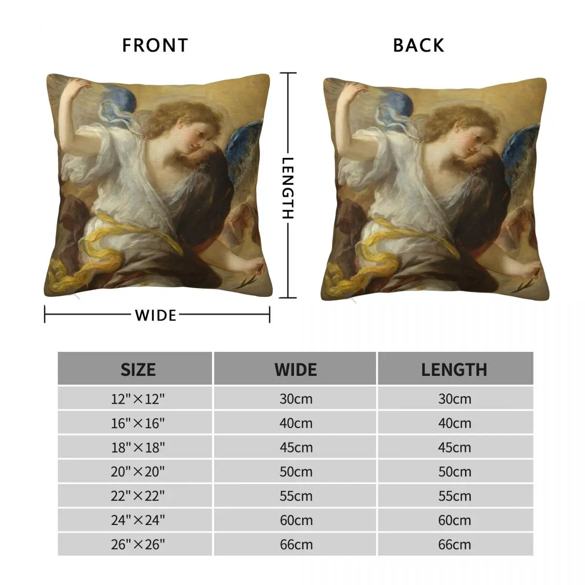 Saint Archangel Raphael Pillowcase Polyester Linen Velvet Pattern Zip Decorative Bed Cushion Cover 18