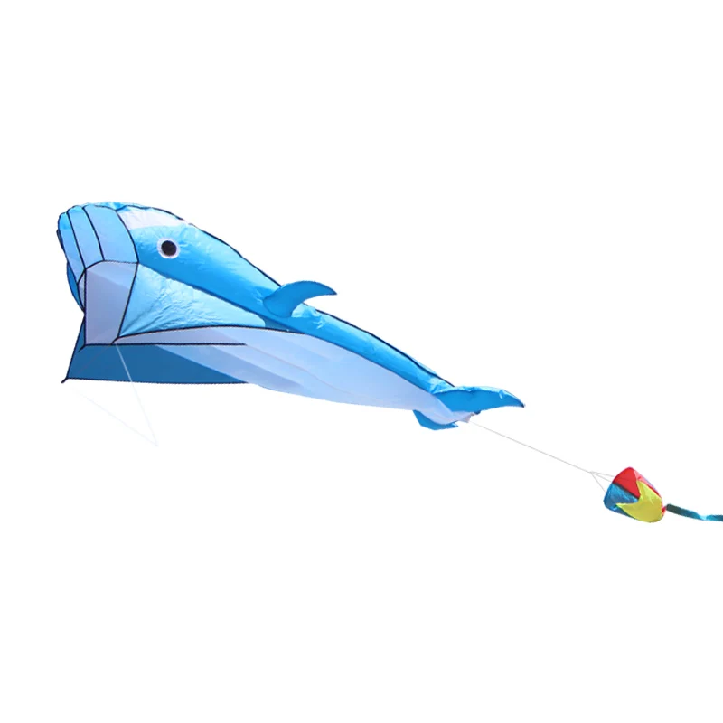 Cerf-volant oiseau paradis 2.1m cerf-volant dauphin baleine avec ligne de poignée de 100m cerf-volant souple cerf-volant amusant en plein air jouets de plein air usine de cerf-volant de poisson
