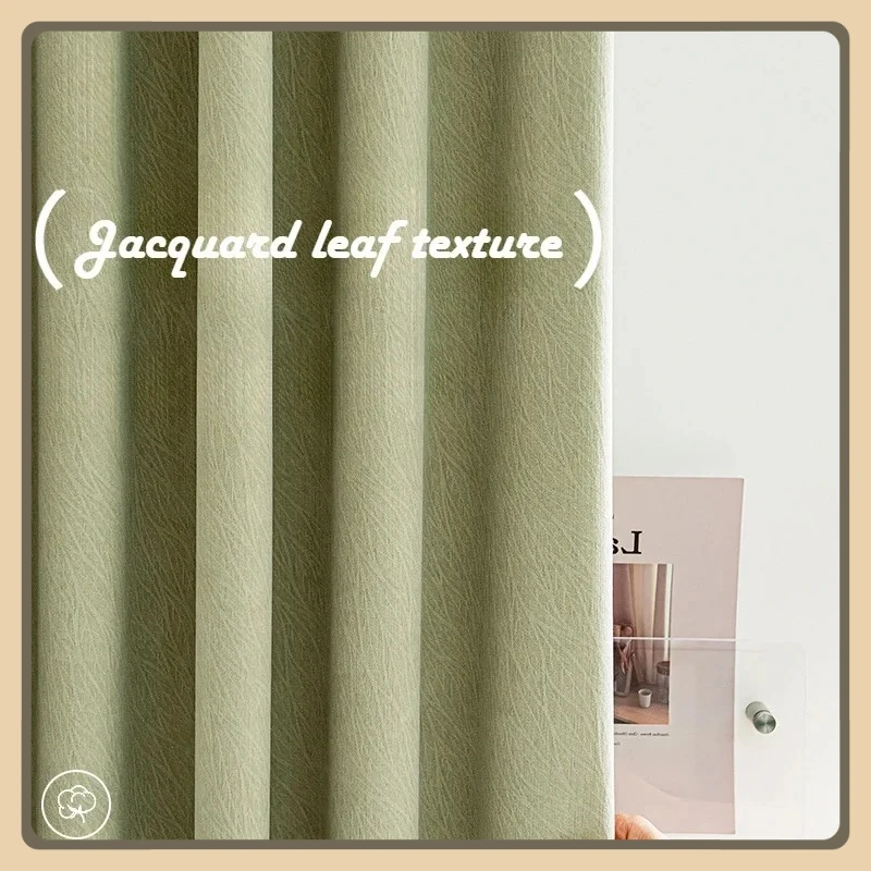 

Chenille Blackout Curtains for Bedroom Living Room Jacquard Curtains Simple Modern Custom Retro Nature Vertically Modern Decor