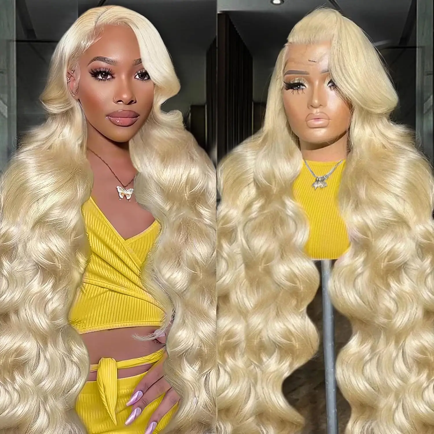

38 Inch 13x4 613 Lace Front Wig Human Hair Body Wave Blonde Lace Front Wigs Human Hair 250% Density 613 Hd Lace Frontal Wigs