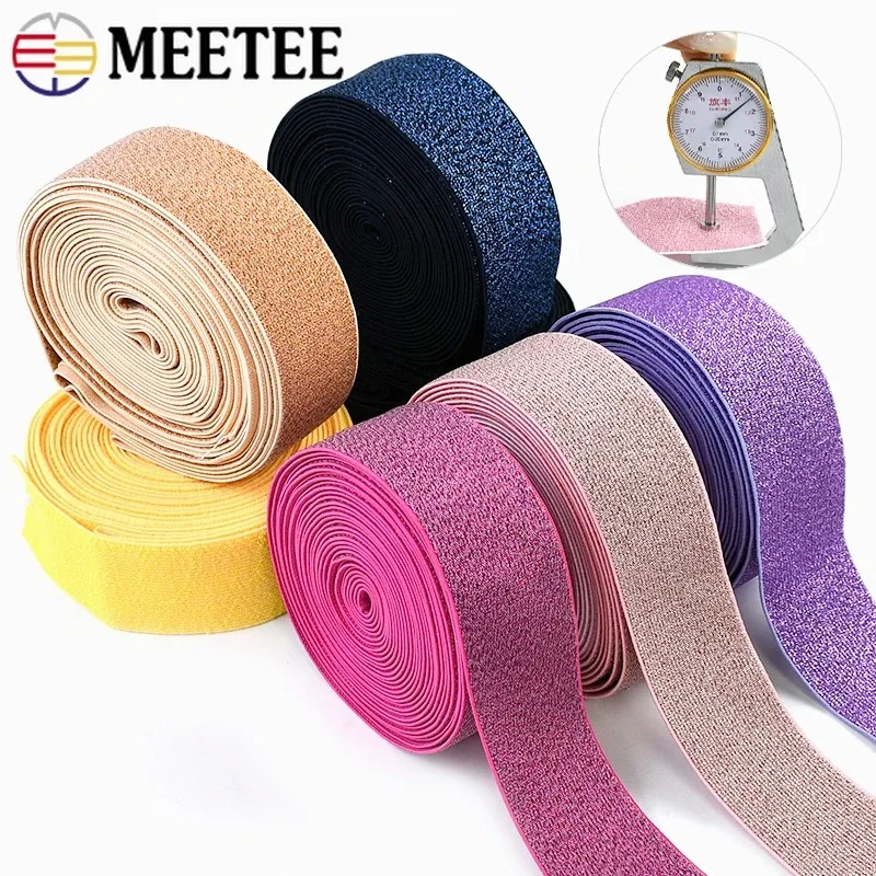 

2/5/10M Nylon Elastic Band 25-50mm Rubber Bands for Pants Belt Sling Garment Waistband Decor Stretch Tape DIY Sewing Accessories
