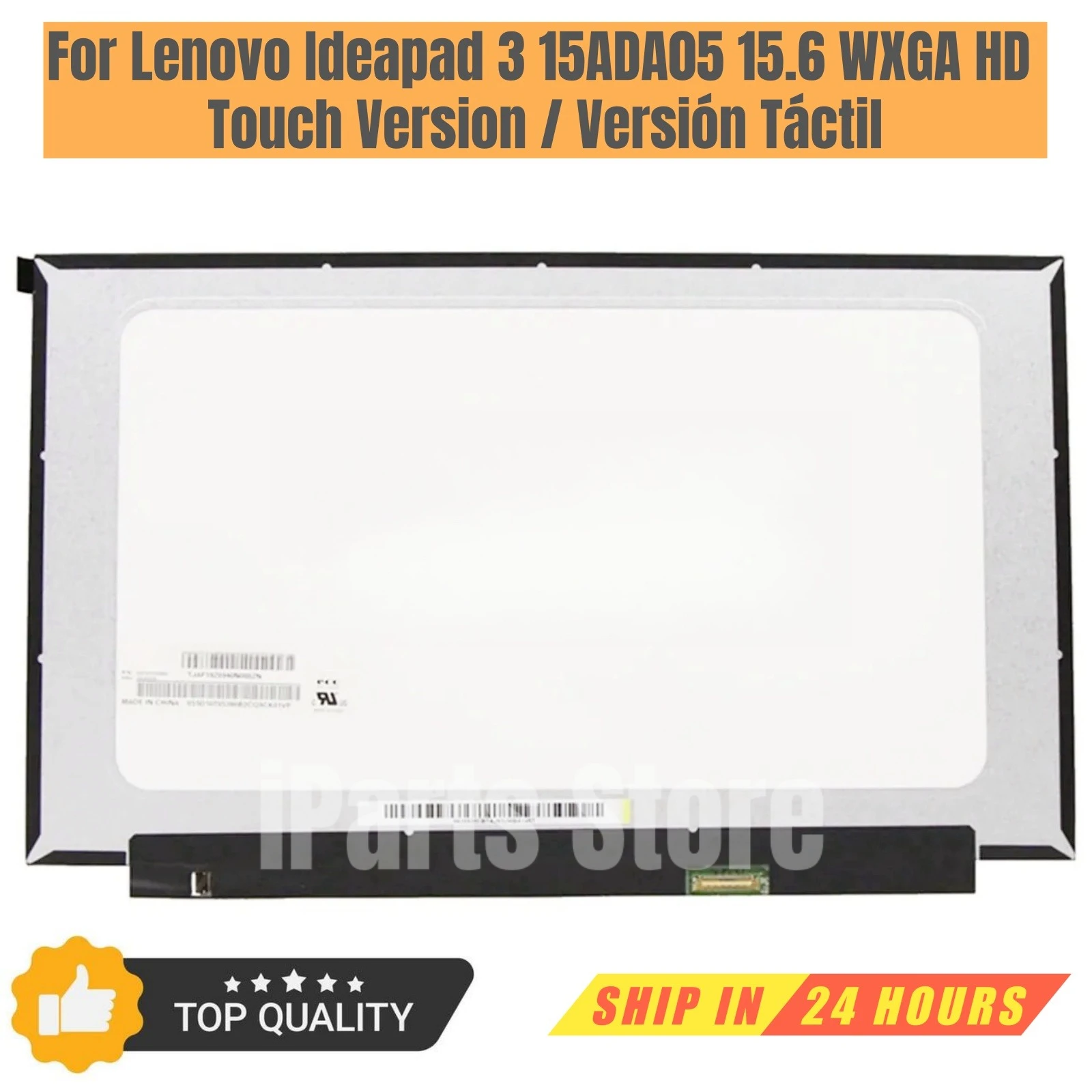 iParts Replacement New Display for Lenovo Ideapad 3 15ADA05 3-15 L340-15 15.6 inch LCD Touch Screen WXGA HD eDP 40 Pins OEM