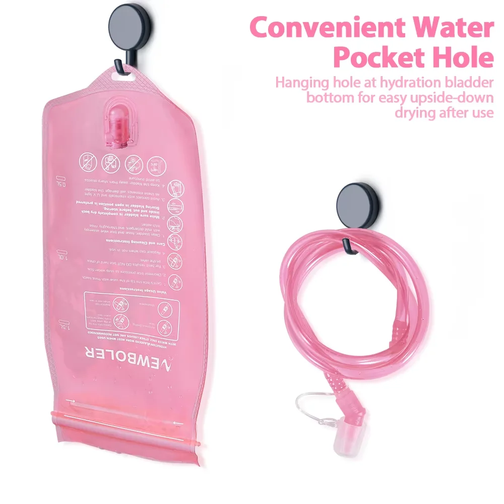 NEWBOLER 1.5L 2L Outdoor Sport Camping Water Bladder Running Sport Bicycle Soft Water Bottle Folding PEVA Soft Flask Water Bag