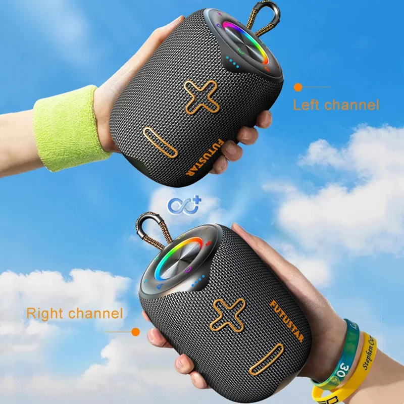 20W Wireless Bluetooth Speaker TWS Series Outdoor RGB Waterproof Portable Stereo Subwoofer AUX USB Drive TF Card Music Playback