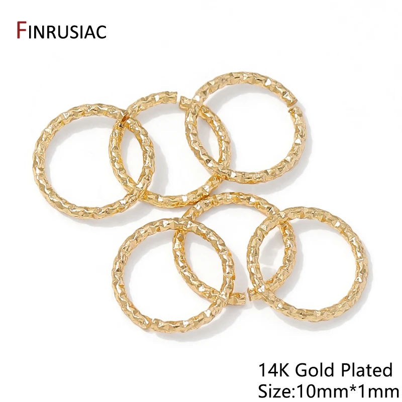 14K vergoldetes Messing, rund, gedreht, offen, geteilte Ringe, Biegeringe, Verbindungsringe für DIY-Schmuckherstellungszubehör – Detail 19