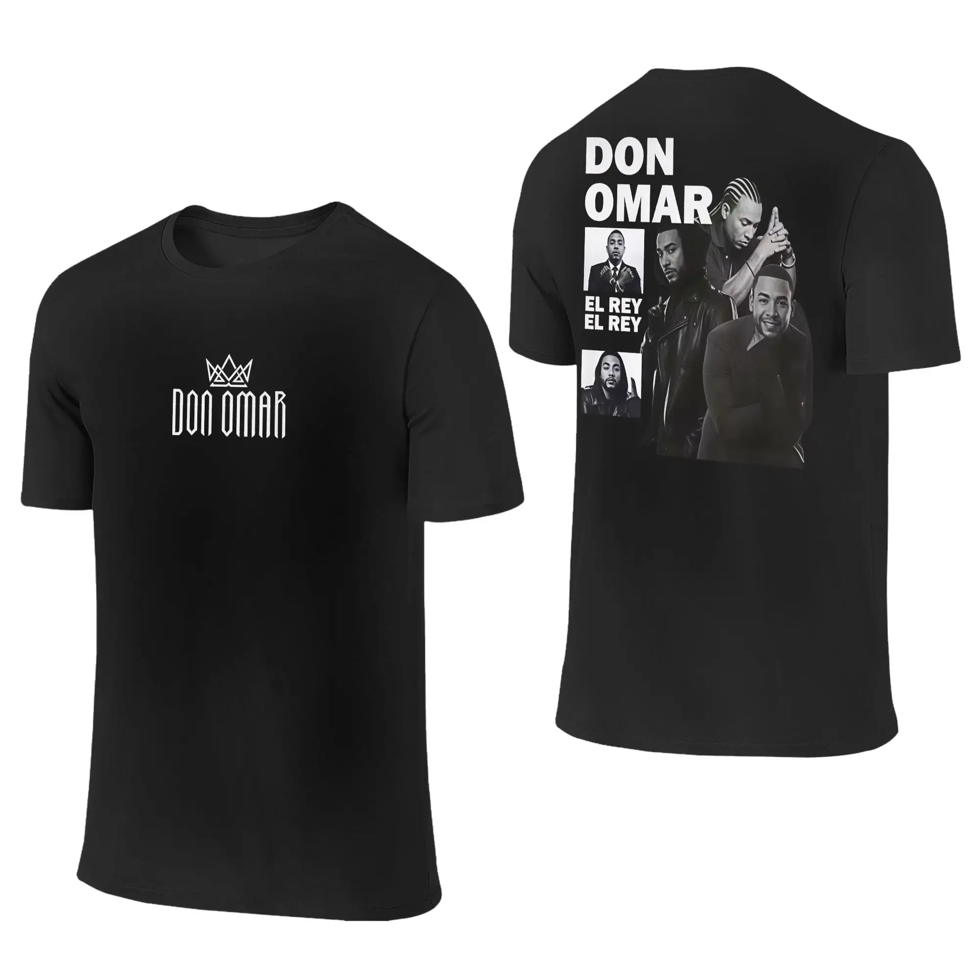 Rapper Don Omar  T Shirt Men 100% Cotton Funny T-Shirt Round Collar  Tee Shirt Short Sleeve Clothes 4XL 5XL 6XL