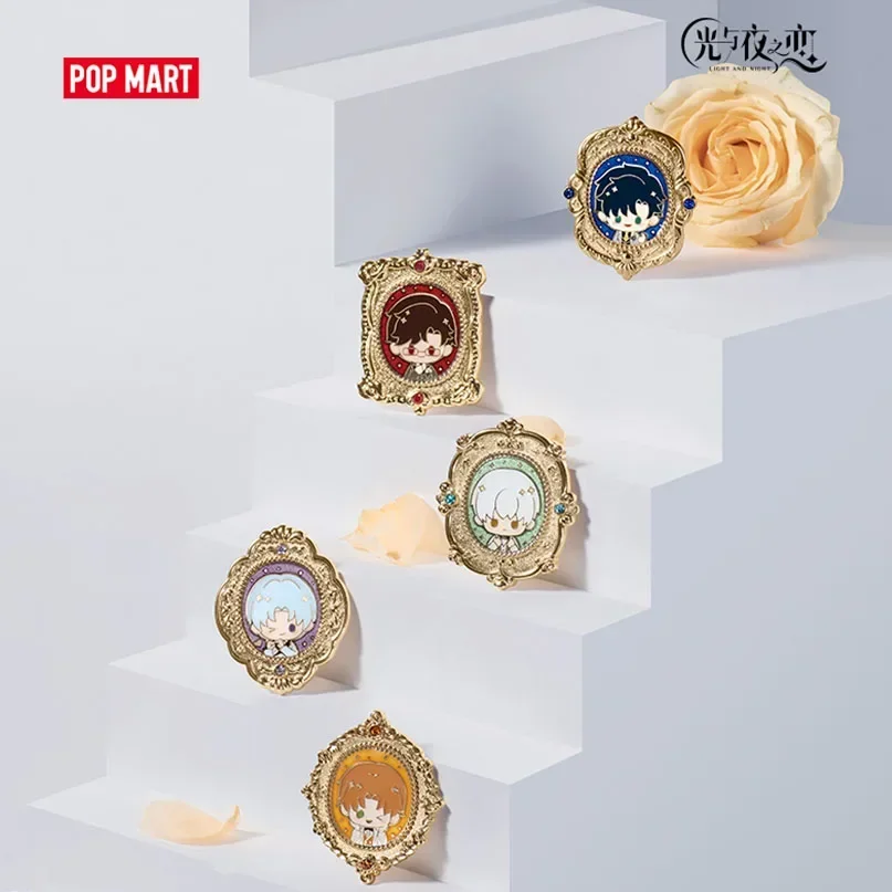 POP MART Light and Night Confession Series Badge 100% Original Toys Cute Anime Figure Desktop Ornaments Collection Gift