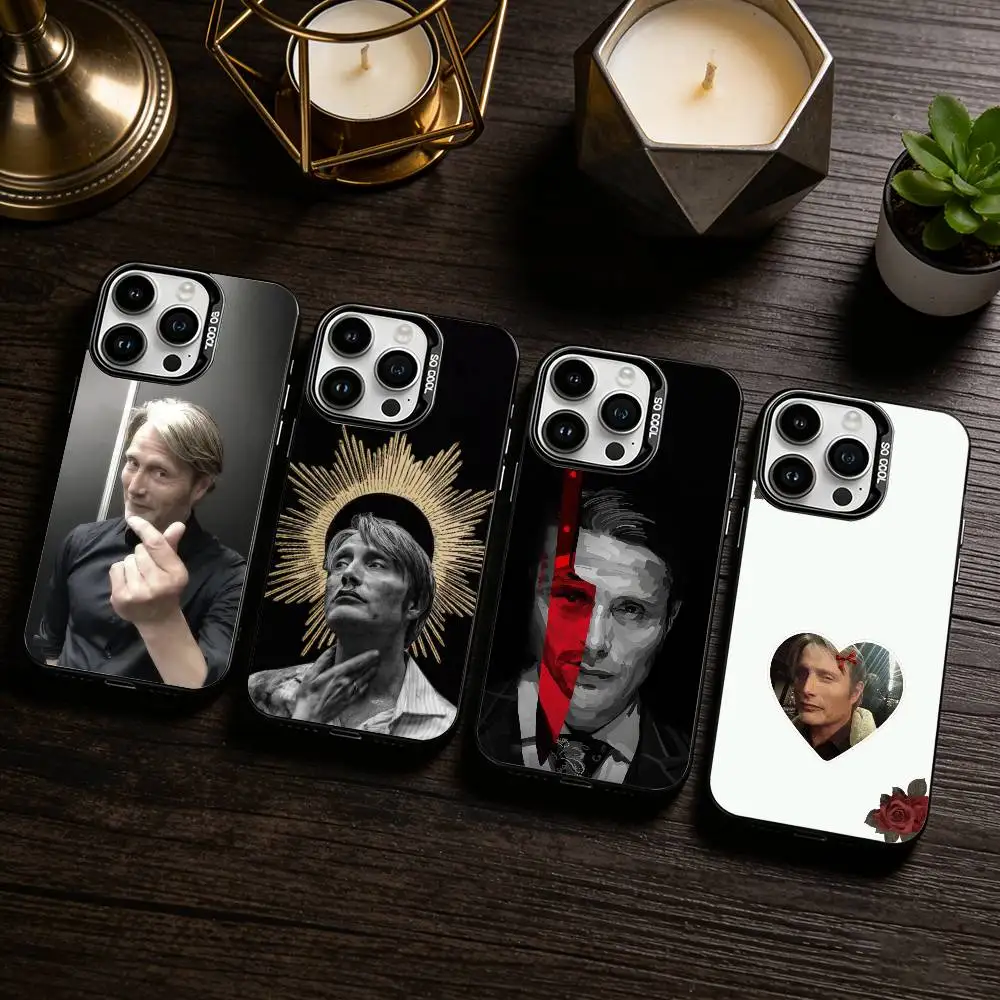 

M-Mads M-Mikkelsen Phone Case For iPhone 17,16,15,14,13,12,11 Plus,Pro Max,XS,Colored silver phone case