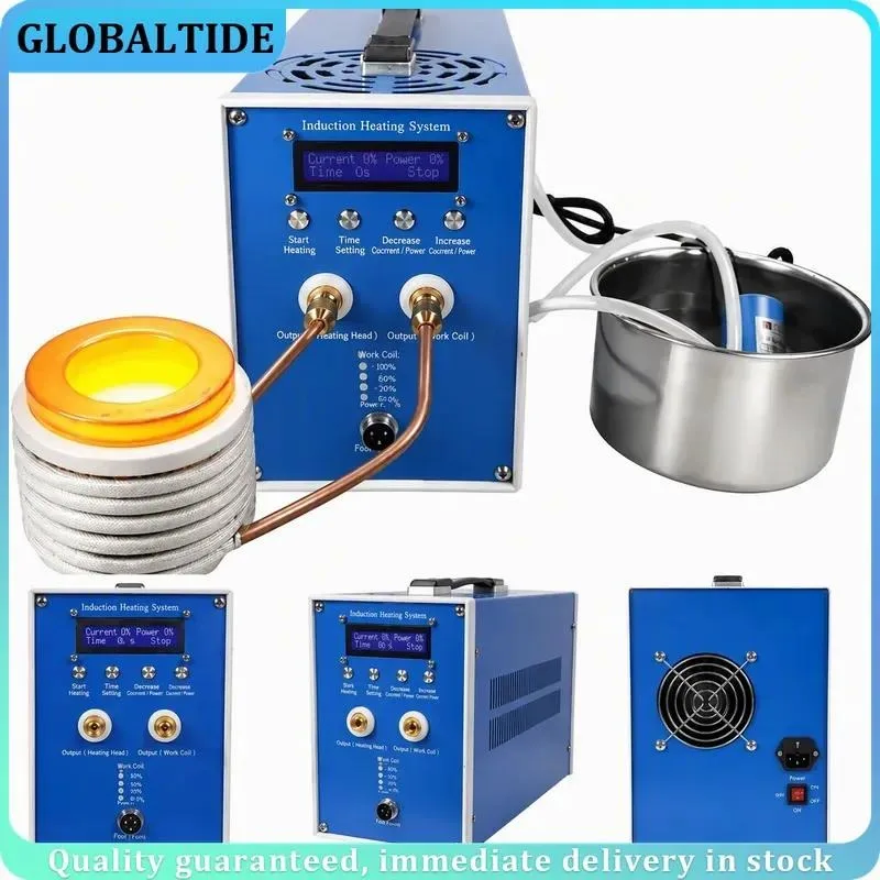Gold Melting Furnace Electromagnetic Induction Heater High Temperature Metal Smelting Machine Industrial Gold Melting