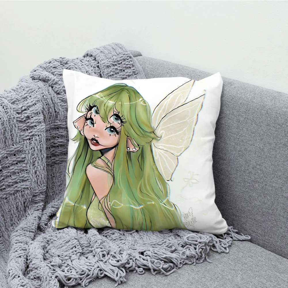 Singer M-Melanie Portals Pillow Case Soft Cushion Cases for Farmhouse Sofa Decor Home Decorations and Protector Pillow Case