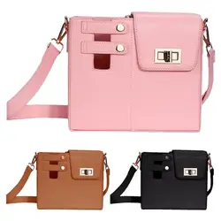 Portable Water Bottle Holder PU Leather Cover Travel Water Bottle Bag Adjustable Shoulder Strap With Phone Pocket
