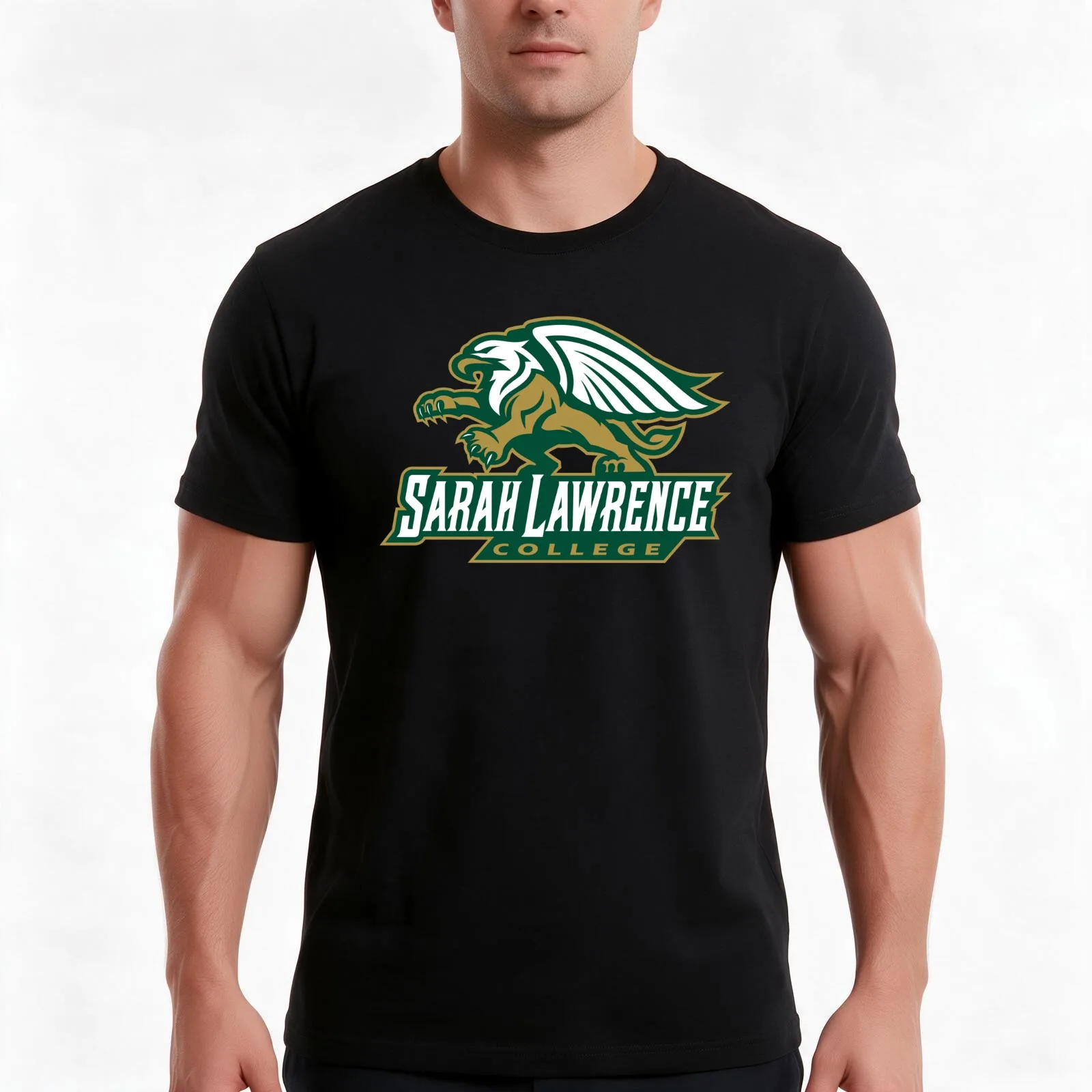 Sarah Lawrence gryphons T-Shirt, Summer Casual Cotton Tee, Oversized Streetwear Tops, Vintage Graphic Print, Unisex Men Women