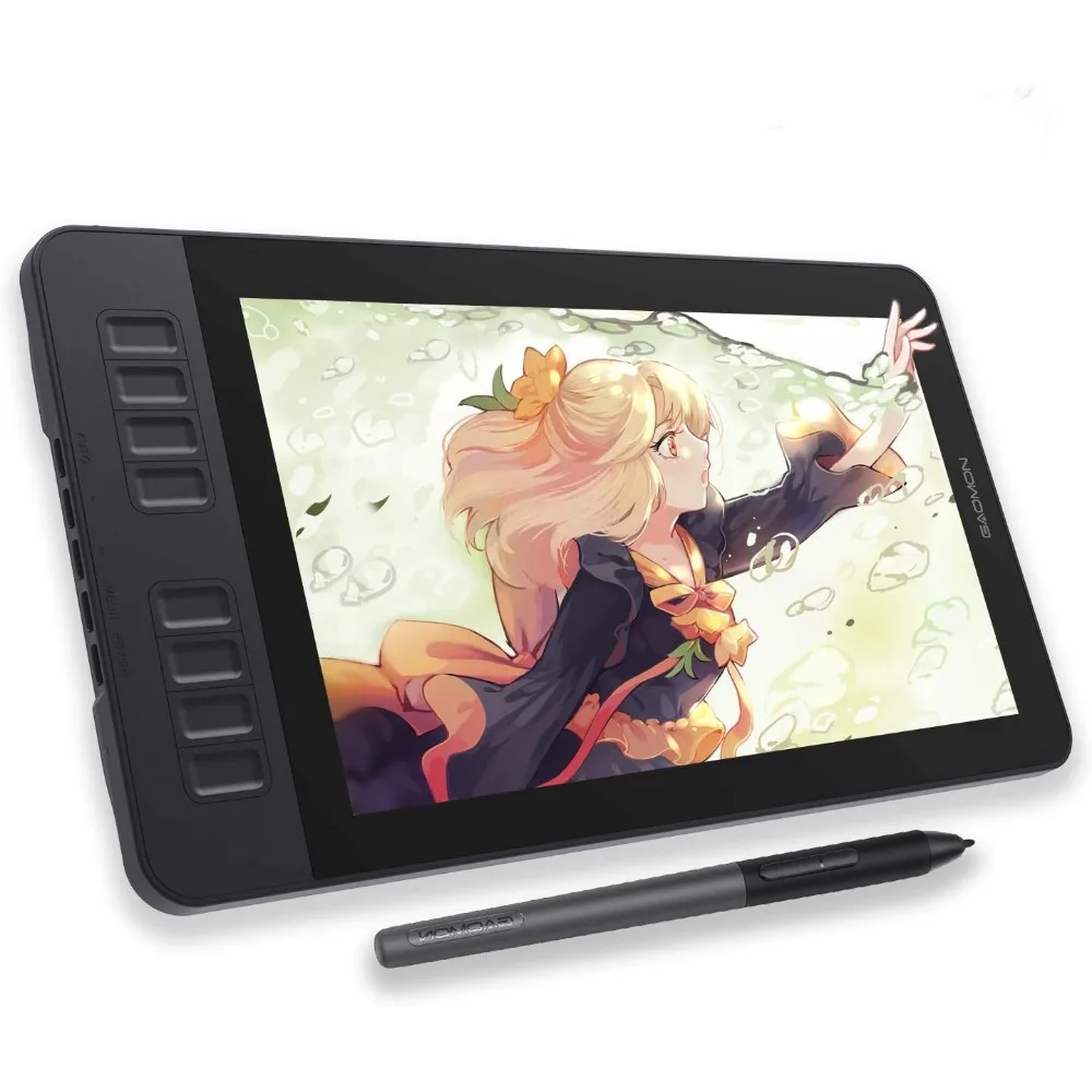 11.6-inch Digital Art Tablet with Screen, Battery-Free Stylus, 8 Shortcut Keys for Creative Work on Mac and Windows