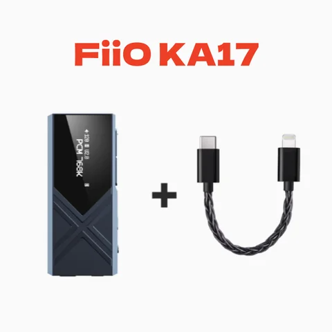 FiiO KA17 고해상도 오디오 HIFI 디코더 휴대용 USB DAC AMP 데스크탑 헤드폰 앰프 듀얼 ES9069Q 3.5mmm 4.4mm for Android iOS