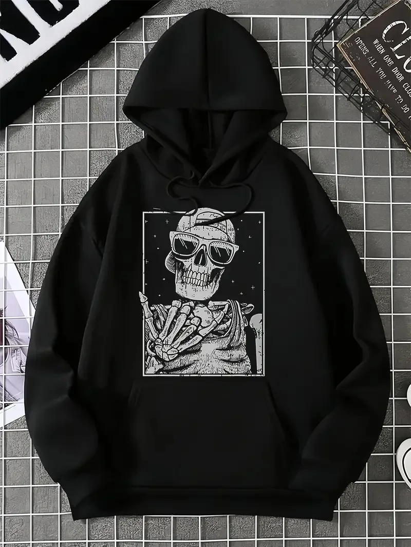 

Rocker Graphic Printing Autumn and Winter Pure Cotton Men's and Women's Hoodies Outdoor Street Sports Training Brand Trendy