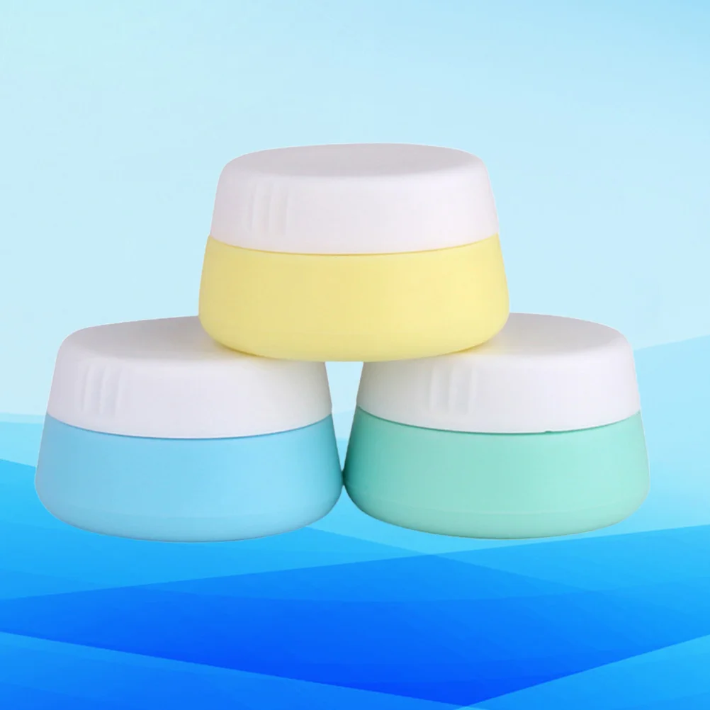 

3 Pcs Travel Lotion Container Containers Jars Portable Refillable Silicone Cream