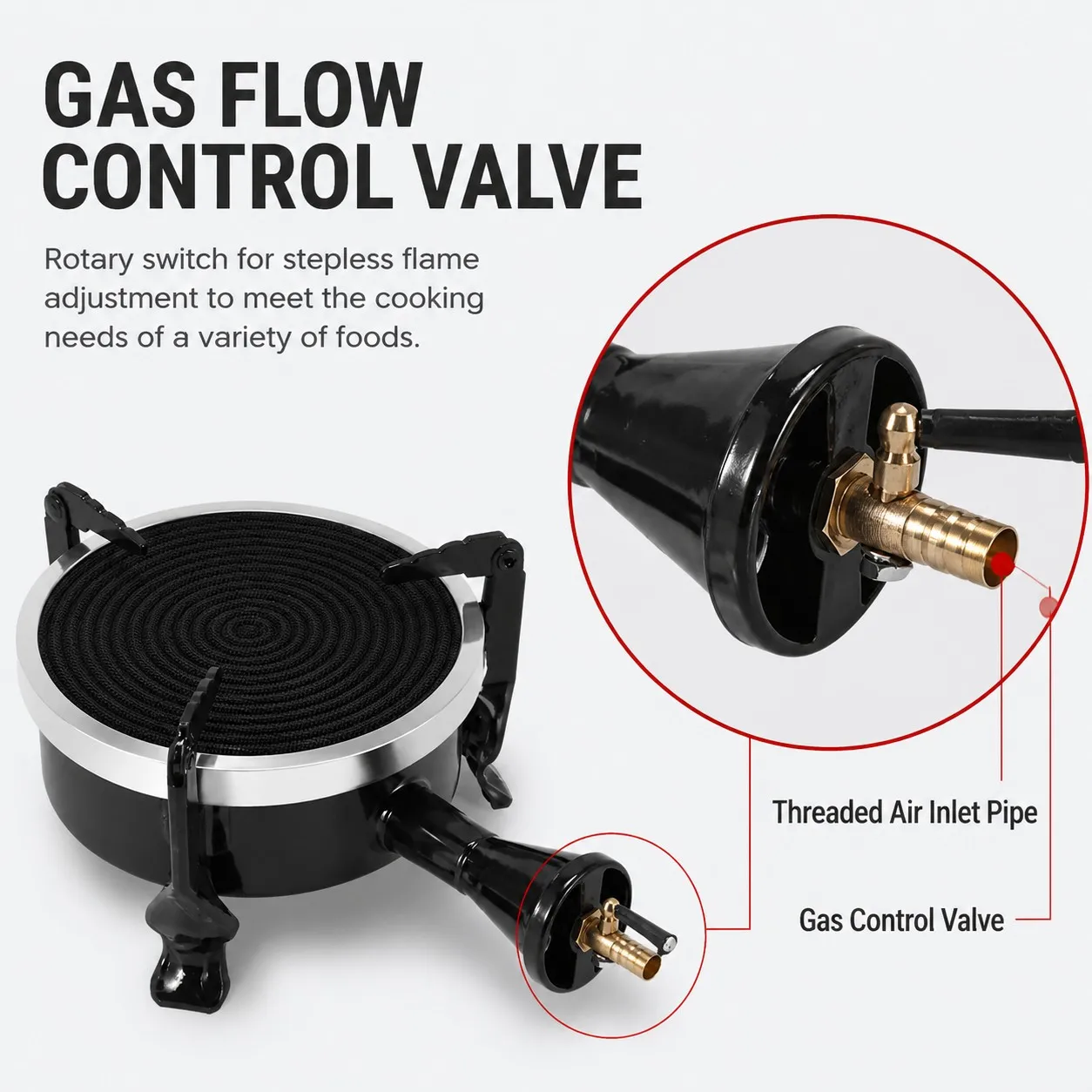 2.9KW Infrared Gas Stove Portable Tourist Gas Burner Windproof Camping Energy-saving Furnace Hiking Barbecue Cooking Cookware