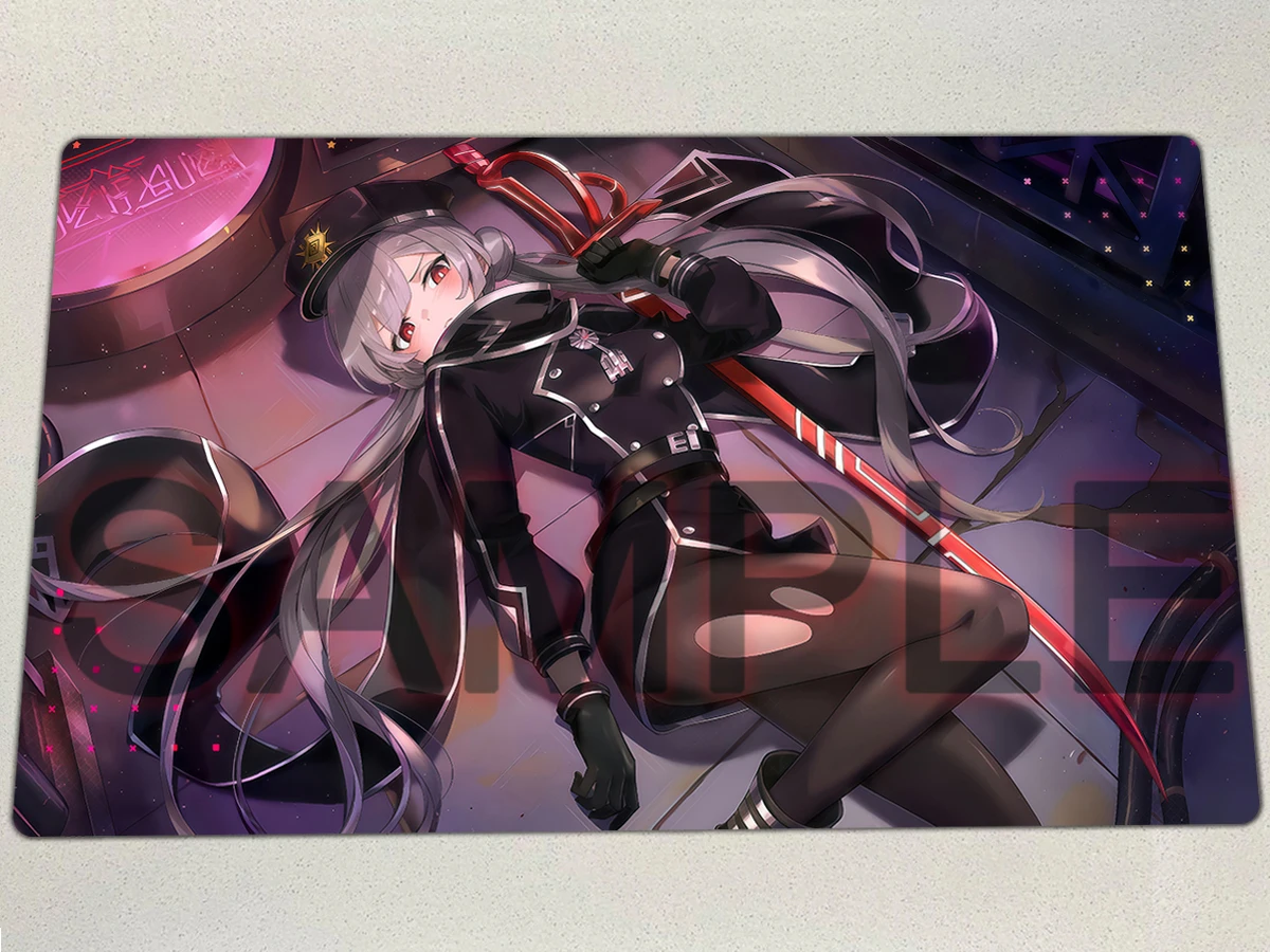 YuGiOh Playmat Sky Striker Ace - Roze TCG CCG Mat Board Game Trading Card Game Mat Mouse Pad Rubber Gaming Pad Free Bag 60x35cm