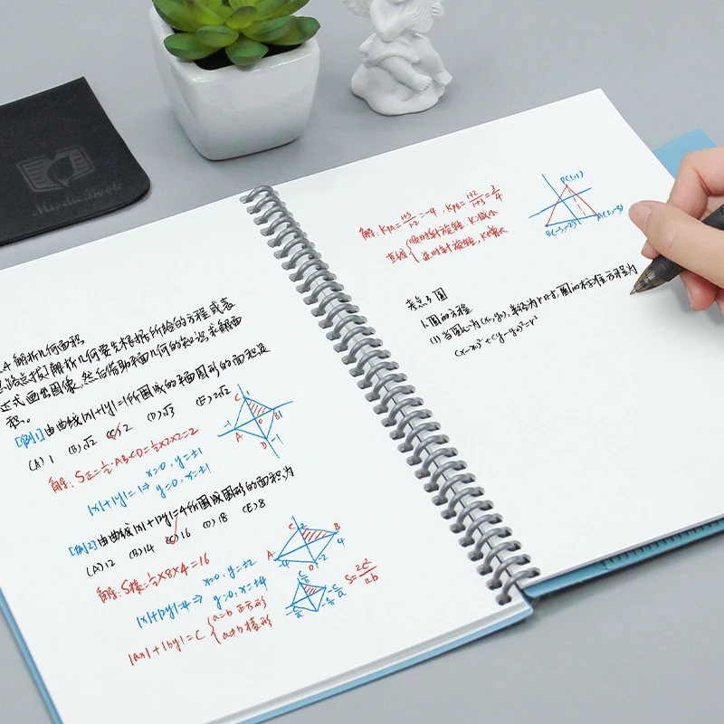 A5 Reusable Whiteboard Notebook With Free Whiteboard Pen Erasing Cloth Weekly Planner Portable Notebooks