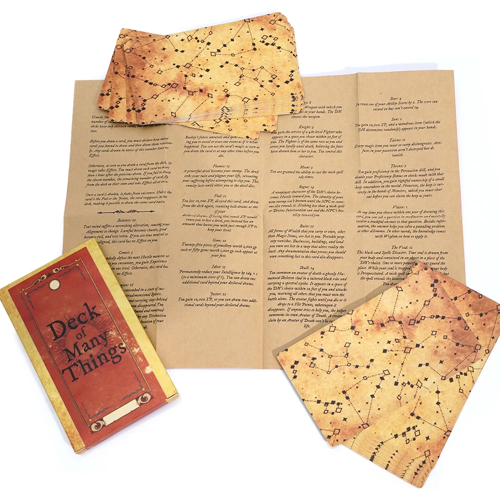 Baralho de muitas coisas jogo de cartas o melhor adereço de mesa completo 22 cartas baralho de muitas coisas adiciona e camada extra de pan de excitação