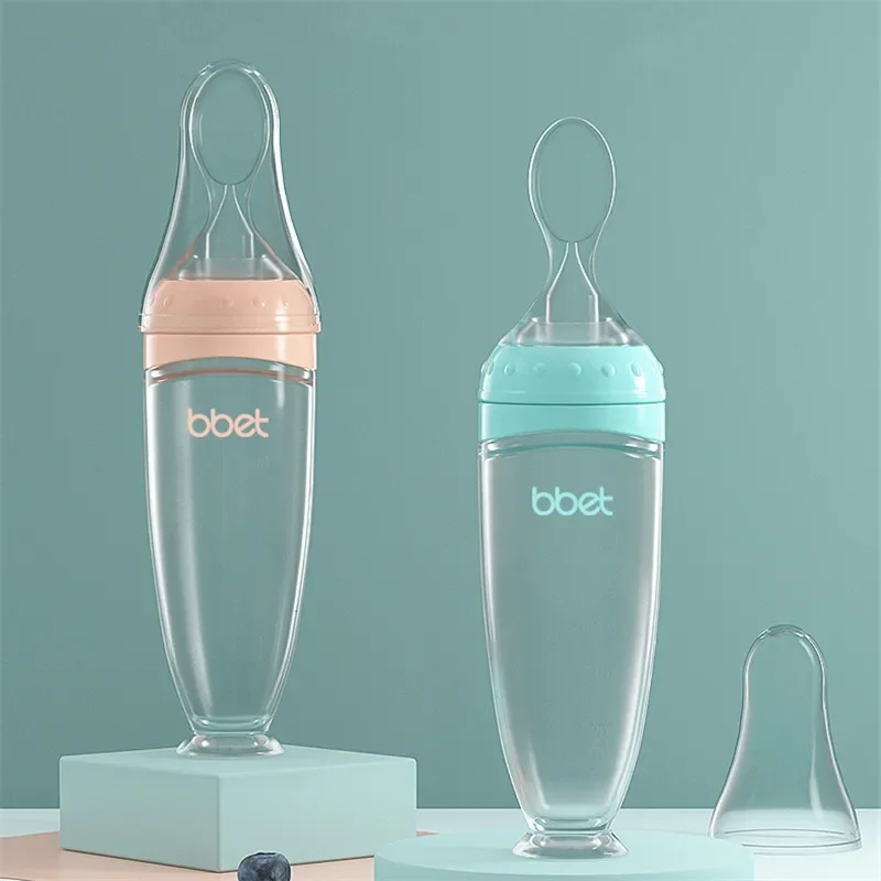 Baby Spoon Bottle Feeder Dropper Silicone Spoons for Feeding Medicine Kids Toddler Cutlery Utensils Children Accessories Newborn