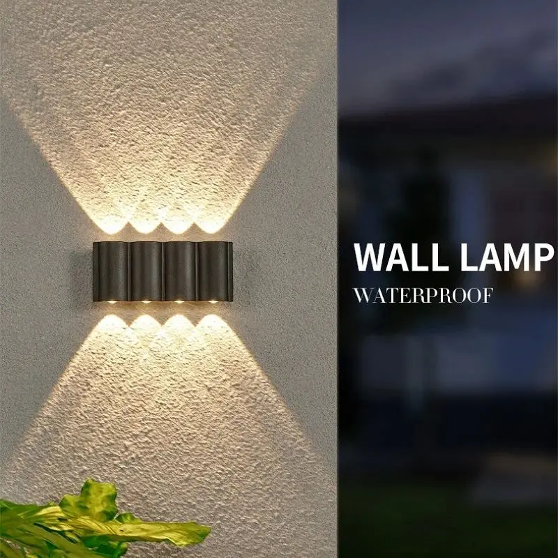 8W 12W LED Wall Lamp Outdoor Waterproof Up Down Wall Light Home Decor Lighting Villa Living Room Garden Balcony Porch Corridor
