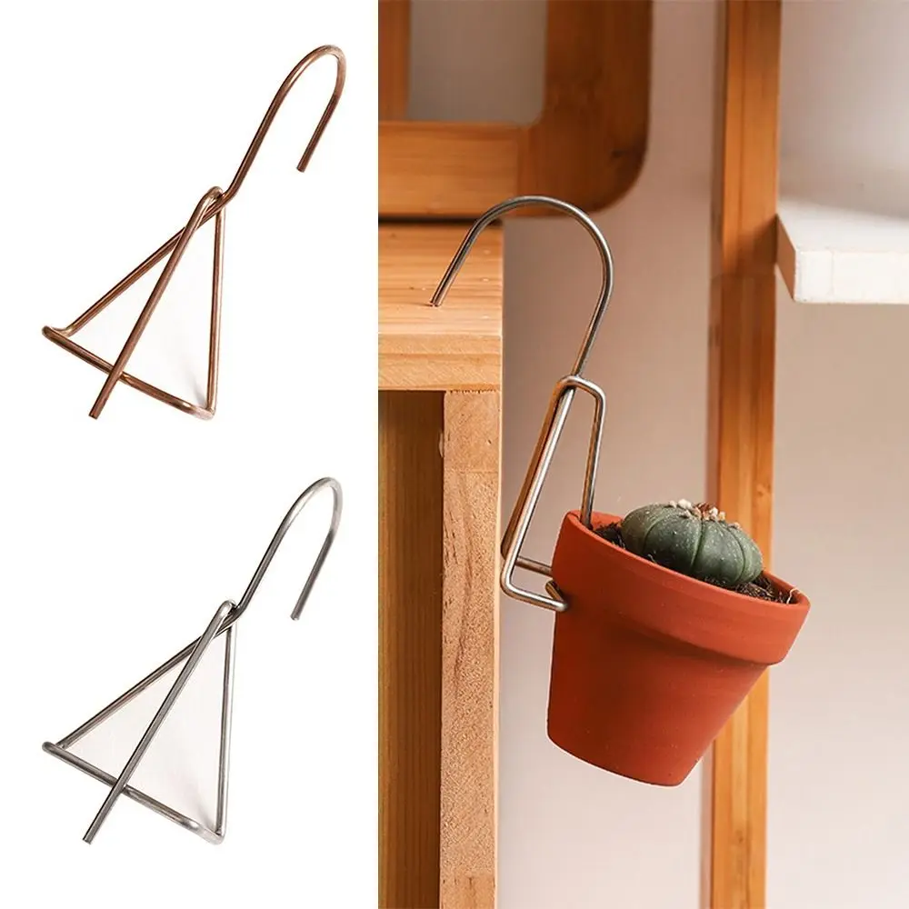 Garden Supplies Pot Hanger Hook Stainless steel Easy to Use Wall Clay Pot Pendant Flower Rack Durable Save Space