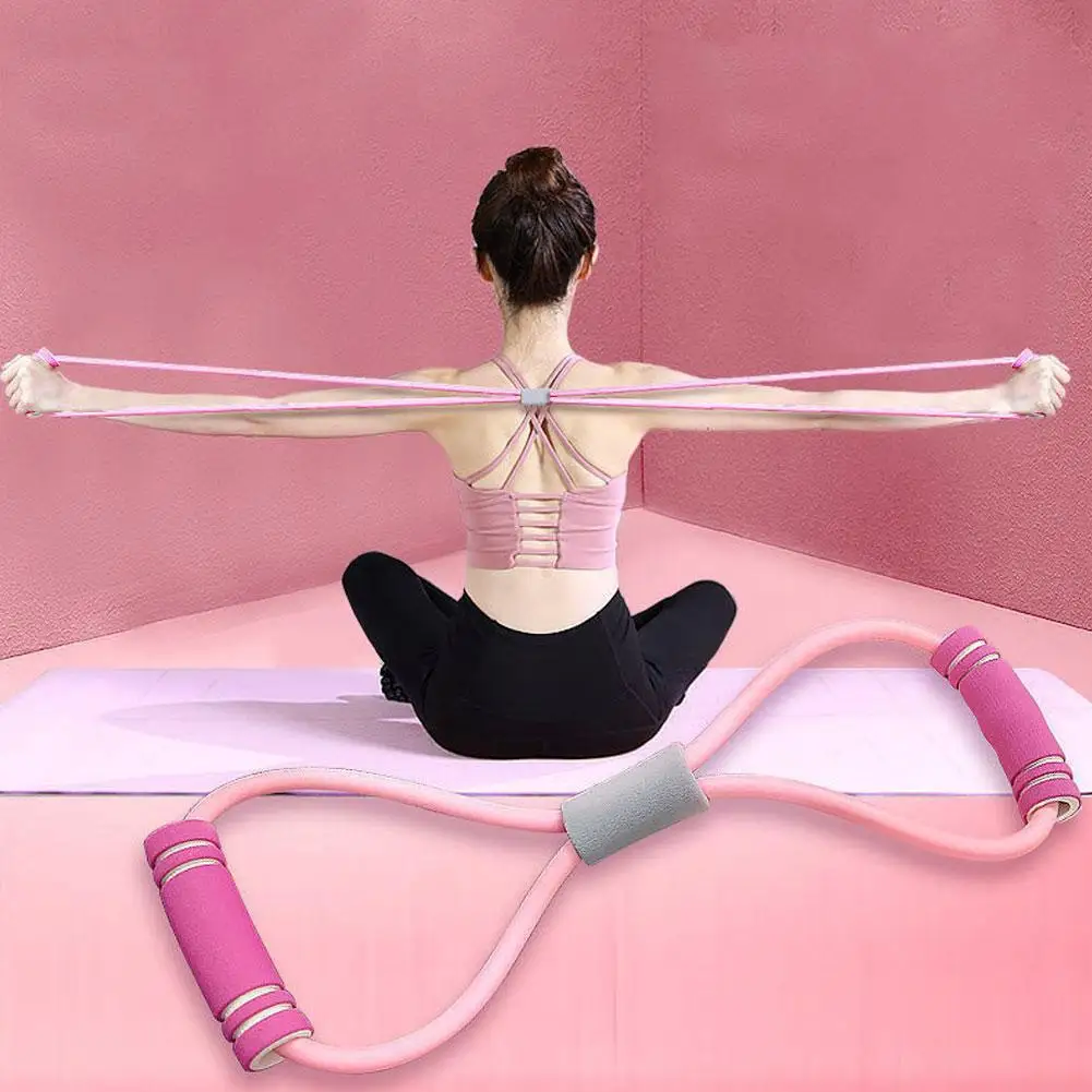 Yoga Resistance Bands Elastic Band Sports Exercise Puller 8-shaped Chest Expander For Body Building Home Gym Fitness Equipm N6s7