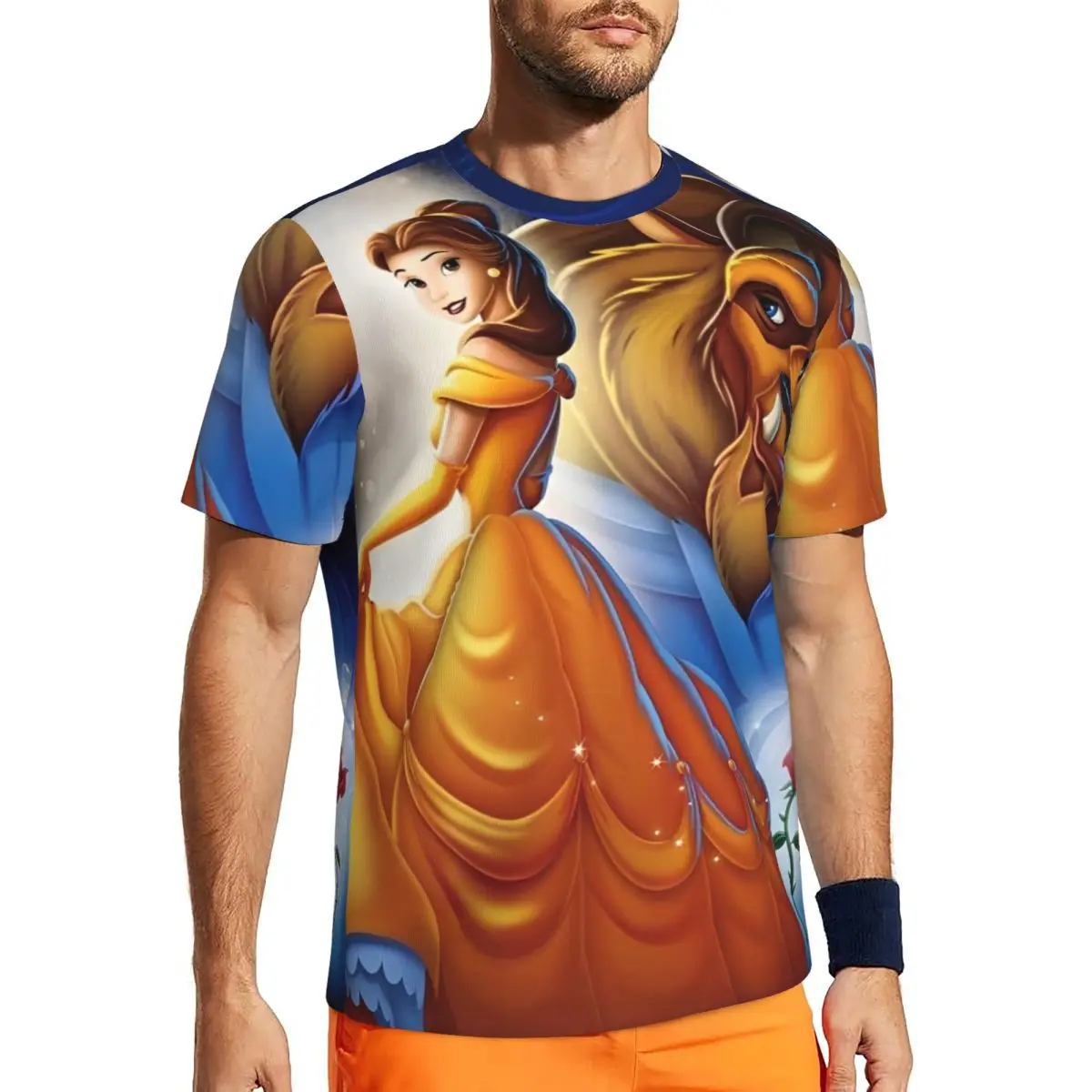 

Beauty And The Beast Gym T Shirt Summer Y2K Basic T Shirts Trendy Cool Tee Shirt For Mens Pattern Clothes Plus Size