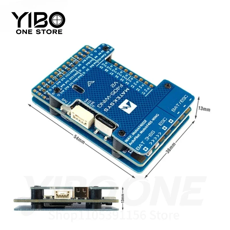 

F405 WING V2 Flight Controller Built-in ICM42688P OSD for Fixed Wing ArduPilot INAV RC Airplane