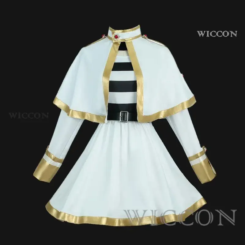 

2025 11 Anime Beyond Journey's End Frieren Cosplay Wig Dress Ears Earrings Mage Uniform Halloween Party Costume