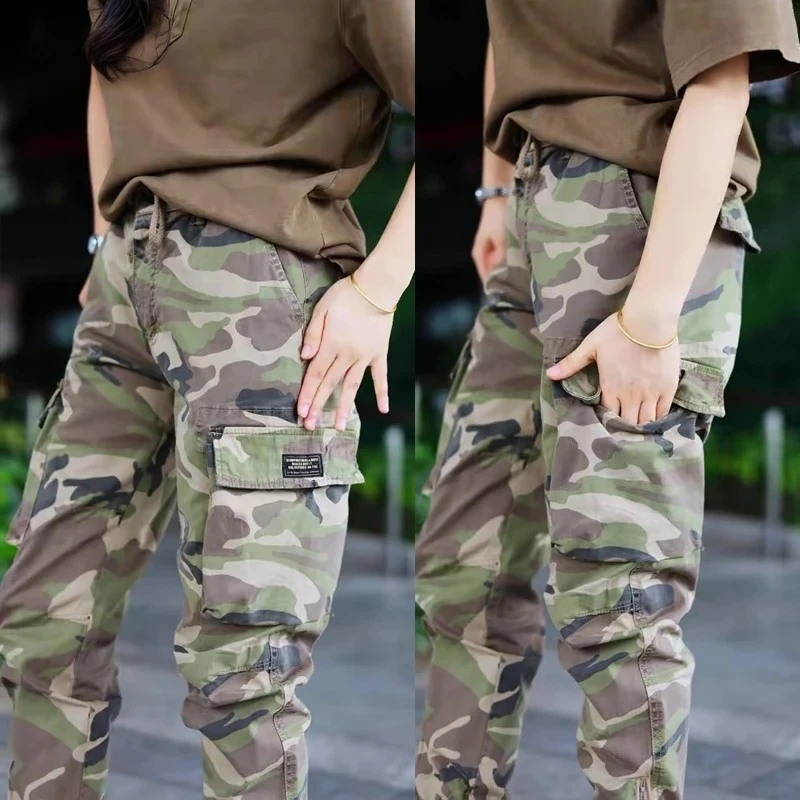 

High-End Camouflage Work Pants Thick Men's Outdoor Casual Long Trousers Large Size Autumn Winter Cotton Polyester Blend