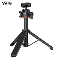 VRIG TP-06 trípode de teléfono con cámara de 4 secciones con cabezal esférico 360 zapato frío palo de Selfie trípode soporte para iPhone 15 14 13 12 cámara de teléfono