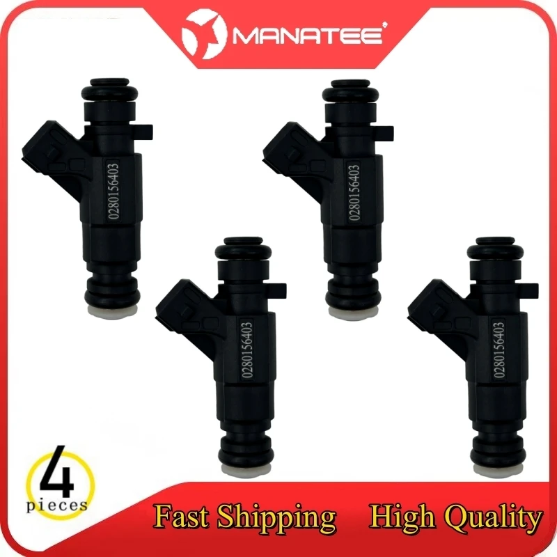 4​Pcs Car Fuel Injectors For VW FOX 2003-2015/GOLF V 2008- /POLO IV 2001-2014/SAVEIRO V 2009- VOYAGE 2008- 0280156403 SPACE FOX