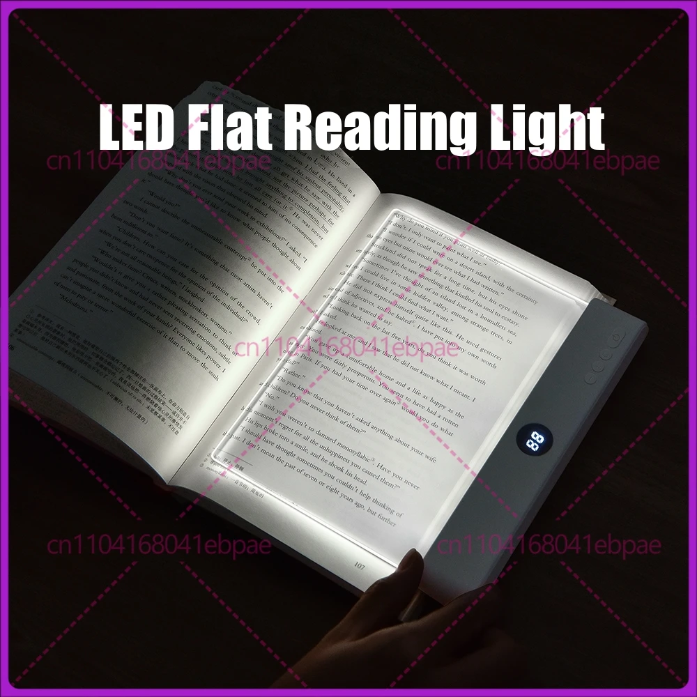 LED Flat Panel Night Vision Reading Light Eye Protection Reading Light Usb Charging Student Night Reading Lamp Book Lamp Indoor