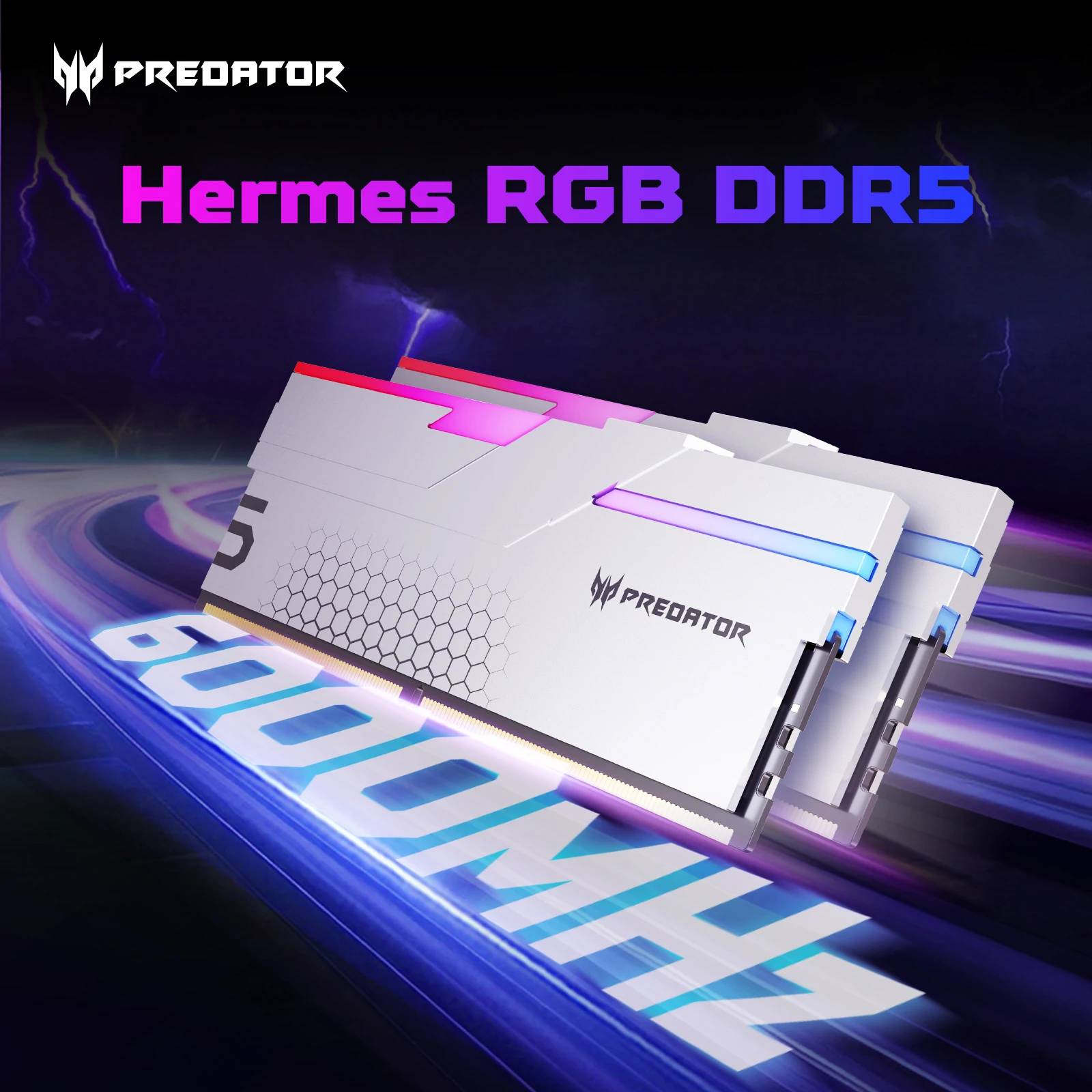

Оперативная память ACER PREDATOR Hermes RGB DDR5, 32 ГБ (2x16 ГБ), 6000 МГц, CL28, память игрового компьютера, совместимая с XMP 3,0/AMD EXPO