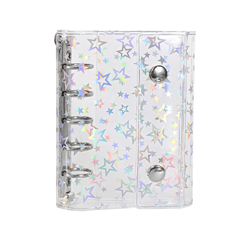 M5 5Holes Transparent Star Loose Leaf Binder Cover Journal Sketchbook Accessories Diary Office Supplies