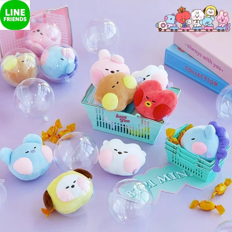 Line Friends Minini Series Kawaii Dolls Anime Chimmy Koya Rj Pinch Doll Cartoon Office Decorations Cute Christmas Gift