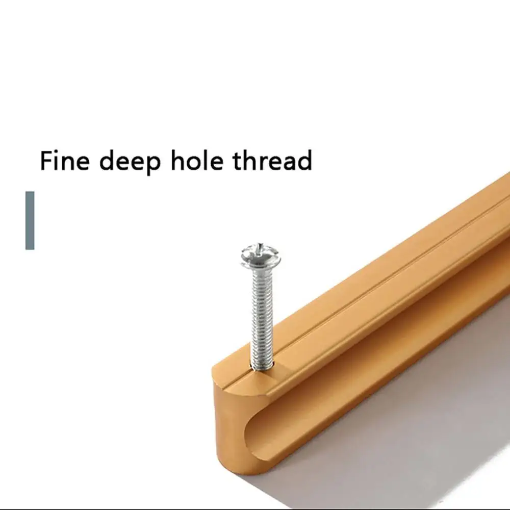 Easy Installion Aluminium Alloy Wardrobe Decor Simple Creative Door Handles Drawer Knobs Furniture Hardware Drawer Pulls