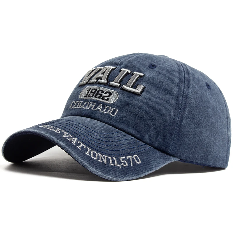 Fashion VAIL Men's Baseball Cap Letter Embroidered Cotton Soft Top Women Hats Summer Casual Travel Visor Caps Trucker Hat Unisex