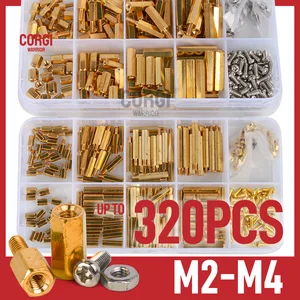 Bronze Bronze-Kit für PCB-Schaltkreisplatte, M2 M2,5 M3 M4, 48-320 Hexagitstücke, Männer und weibliche Motherboardhalter 8 Hauptverkaufsräume M4 - №2